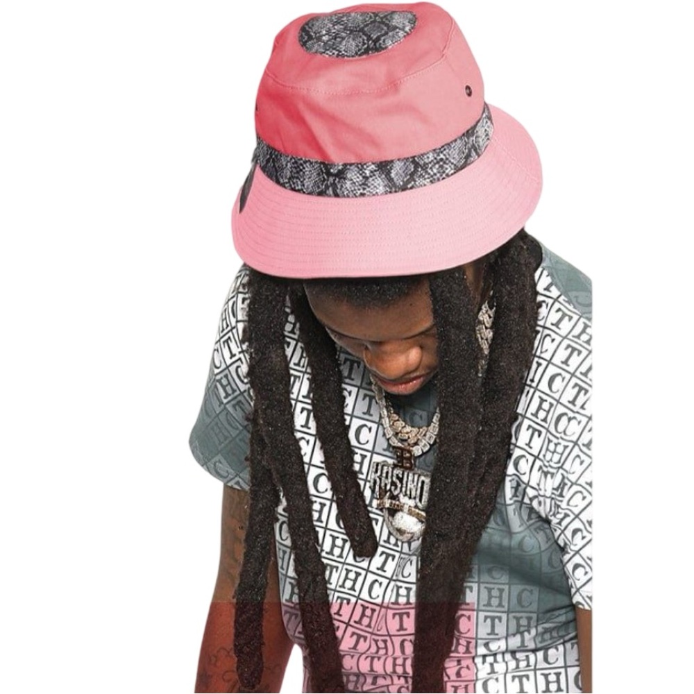 NEW The Hideout Clothing Snakes & Shapes Reversible Bucket Hat Unisex